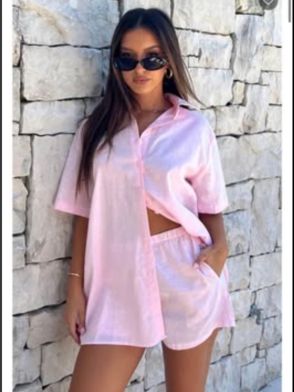 White Fox Boutique WHITE Linen-Like Set